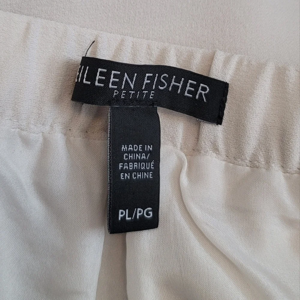 Eileen Fisher Petite Silk Wide Leg Pants